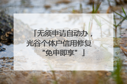 无须申请自动办，光谷个体户信用修复“免申即享”