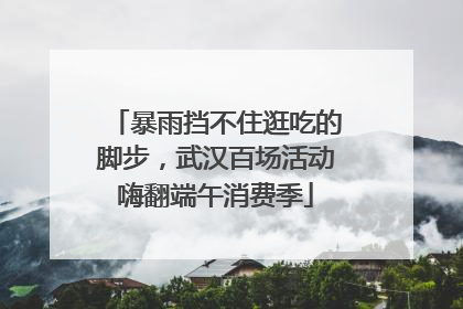 暴雨挡不住逛吃的脚步，武汉百场活动嗨翻端午消费季