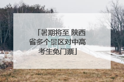 暑期将至 陕西省多个景区对中高考生免门票