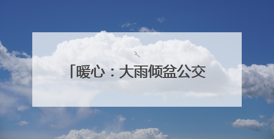 暖心：大雨倾盆公交司机送伞 感恩：老人执着寻人表谢意