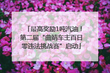 最高奖励1吨汽油！第二届“曲靖车主百日零违法挑战赛”启动
