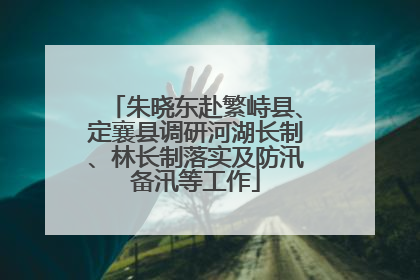朱晓东赴繁峙县、定襄县调研河湖长制、林长制落实及防汛备汛等工作