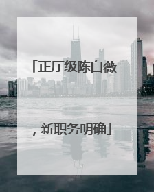 正厅级陈白薇，新职务明确