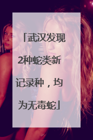 武汉发现2种蛇类新记录种，均为无毒蛇