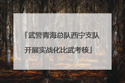 武警青海总队西宁支队开展实战化比武考核