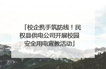 校企携手筑防线！民权县供电公司开展校园安全用电宣教活动