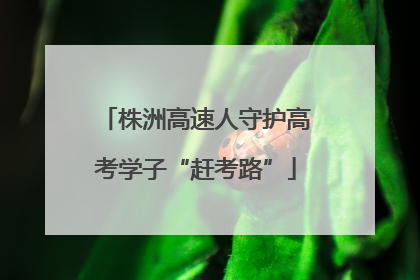 株洲高速人守护高考学子“赶考路”
