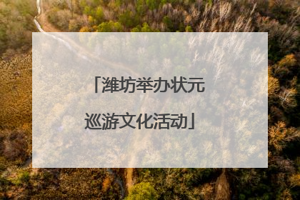 潍坊举办状元巡游文化活动