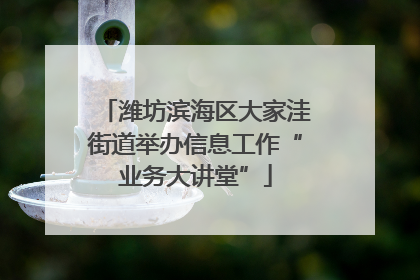 潍坊滨海区大家洼街道举办信息工作“业务大讲堂”