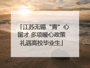 江苏无锡“青”心留才 多项暖心政策礼遇高校毕业生