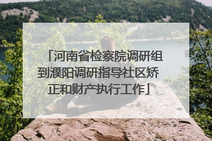 河南省检察院调研组到濮阳调研指导社区矫正和财产执行工作
