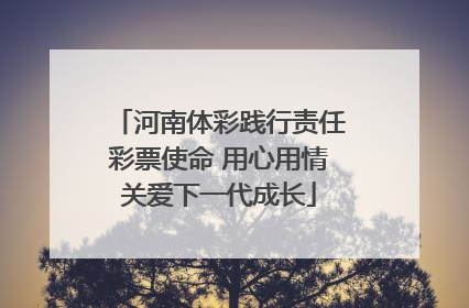 河南体彩践行责任彩票使命 用心用情关爱下一代成长
