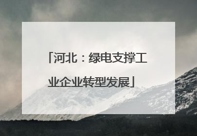 河北：绿电支撑工业企业转型发展