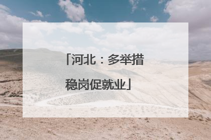 河北：多举措稳岗促就业