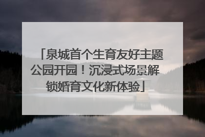 泉城首个生育友好主题公园开园！沉浸式场景解锁婚育文化新体验