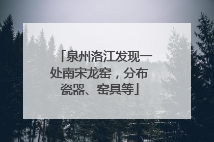 泉州洛江发现一处南宋龙窑，分布瓷器、窑具等