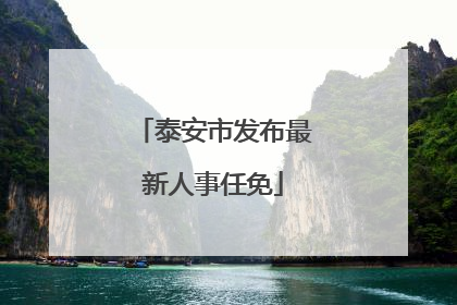 泰安市发布最新人事任免