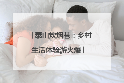 泰山炊烟巷：乡村生活体验游火爆