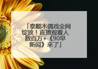泰顺木偶戏全网绽放！直播观看人数百万+《90早新闻》来了