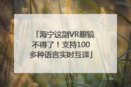 海宁这副VR眼镜不得了！支持100多种语言实时互译