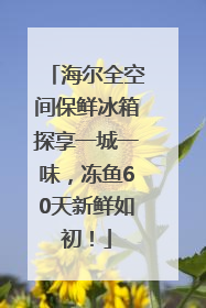 海尔全空间保鲜冰箱探享一城一味，冻鱼60天新鲜如初！