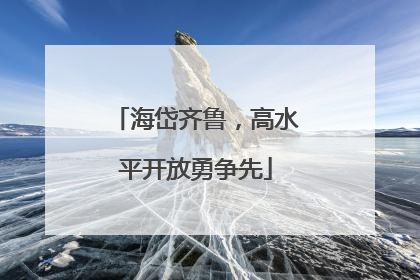 海岱齐鲁，高水平开放勇争先
