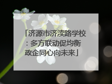 济源市济渎路学校：多方联动促均衡 政企同心向未来