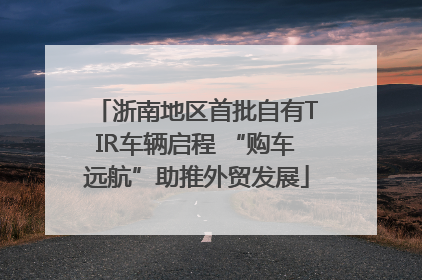 浙南地区首批自有TIR车辆启程 “购车远航”助推外贸发展