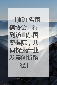 浙江省围棋协会一行到访山东国奥棋院，共同探索产业发展创新路径