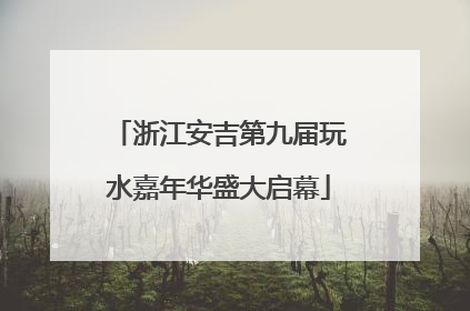 浙江安吉第九届玩水嘉年华盛大启幕