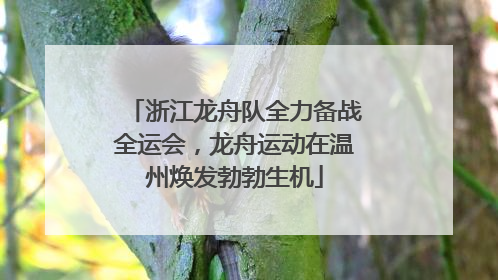 浙江龙舟队全力备战全运会，龙舟运动在温州焕发勃勃生机
