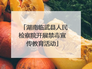 湖南临武县人民检察院开展禁毒宣传教育活动