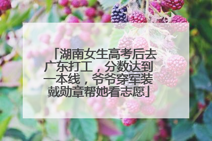 湖南女生高考后去广东打工，分数达到一本线，爷爷穿军装戴勋章帮她看志愿