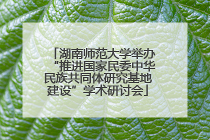 湖南师范大学举办“推进国家民委中华民族共同体研究基地建设”学术研讨会