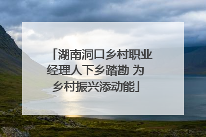 湖南洞口乡村职业经理人下乡踏勘 为乡村振兴添动能