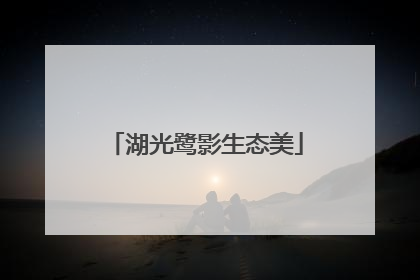 湖光鹭影生态美