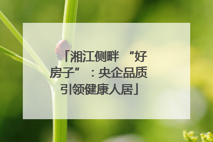 湘江侧畔 “好房子”：央企品质引领健康人居