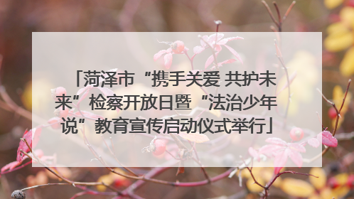 菏泽市“携手关爱 共护未来”检察开放日暨“法治少年说”教育宣传启动仪式举行