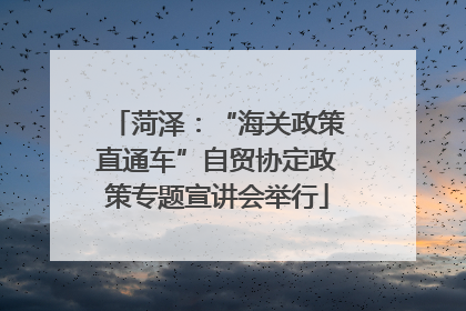菏泽：“海关政策直通车”自贸协定政策专题宣讲会举行