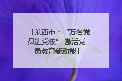 莱西市：“万名党员进党校” 激活党员教育新动能