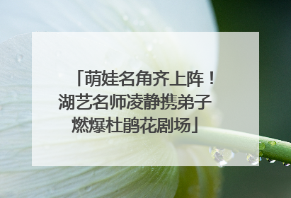 萌娃名角齐上阵！湖艺名师凌静携弟子燃爆杜鹃花剧场