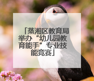 蒸湘区教育局举办“幼儿园教育能手”专业技能竞赛