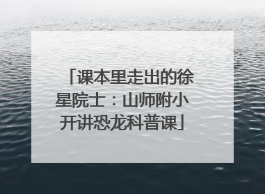 课本里走出的徐星院士：山师附小开讲恐龙科普课