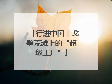 行进中国丨戈壁荒滩上的“超级工厂”