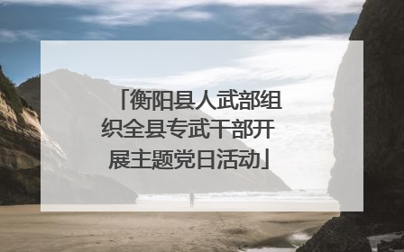 衡阳县人武部组织全县专武干部开展主题党日活动