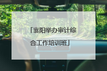 襄阳举办审计综合工作培训班