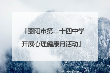 襄阳市第二十四中学开展心理健康月活动