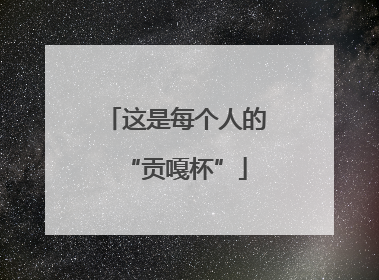 这是每个人的“贡嘎杯”