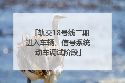 轨交18号线二期进入车辆、信号系统动车调试阶段