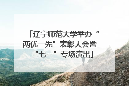 辽宁师范大学举办“两优一先”表彰大会暨“七一”专场演出